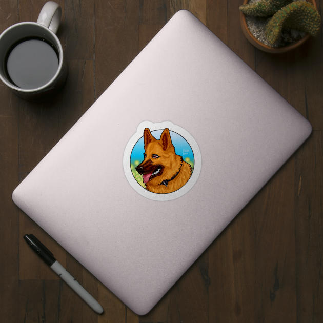 German Shepherd Dog Illustration by elkingrueso